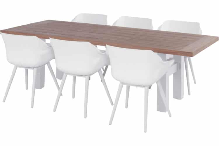 Yasmani og Sophie Studio Armchair spisegruppe med 6 stoler