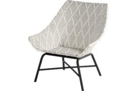 Delphine loungestol - white/black