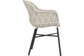 Yasmani og Delphine spisegruppe med 6 stoler - hvit