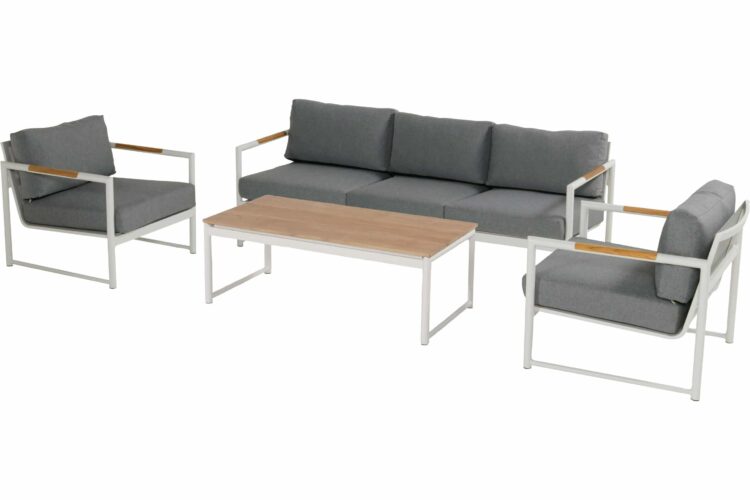 Fontaine 3-seter sofagruppe m/bord - royal white