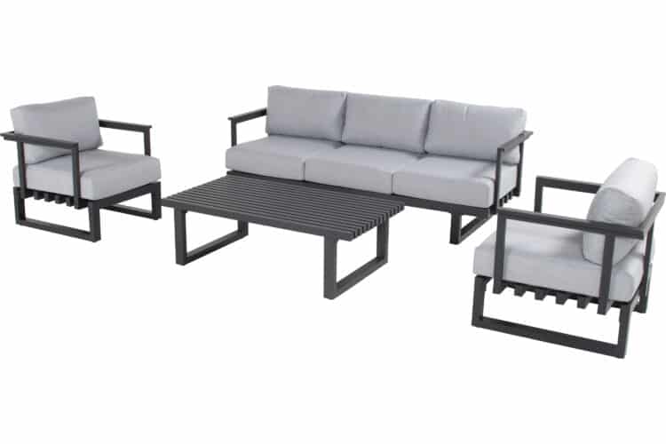 Calabria 3-seter sofagruppe m/bord - charcoal