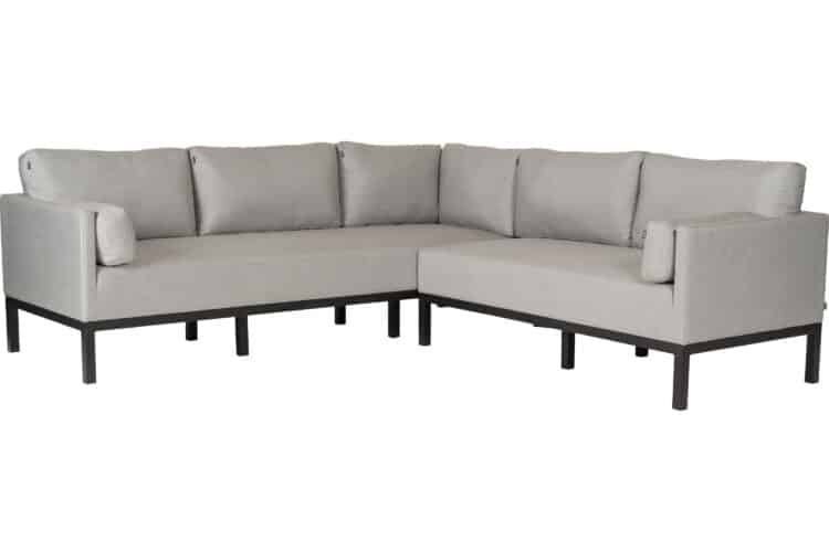 Evie spisevinkel sofa med bord 2V3 – Sunbrella lead chiné - Bilde 3