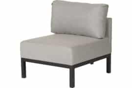 Evie spisevinkel sofa med bord 2V3 – Sunbrella lead chiné