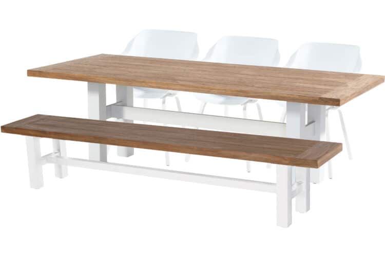 Yasmani og Sophie Element Armchair spisegruppe med 3 stoler og benk