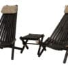 EcoChair stolsett med sidebord - Furu - Sort