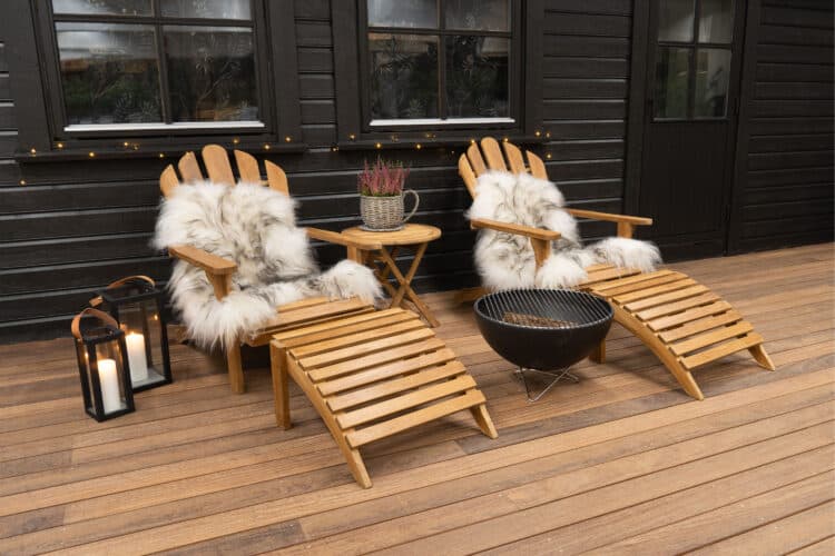 Adirondack stolsett m/sidebord og Bowl bålpanne/grill