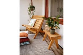 Alternative view of Granny bord furu - oker - Vareprøve