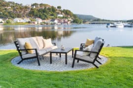 Denver sofa 3-seter - sort/lys grå