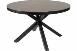 Jackson spisegruppe med bord ø120 og 4 stablestoler – sort