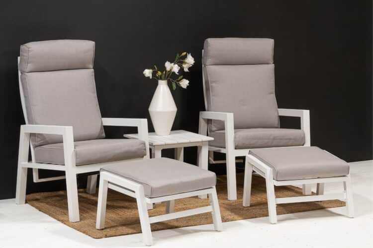 Winchester reclinersett - hvit/lys grå - Bilde 2