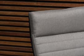 Vancouver reclinersett med høydejusterbart sidebord - sort/mellomgrå