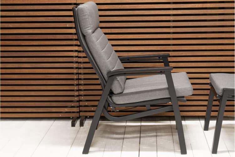 Vancouver reclinersett med høydejusterbart sidebord - sort/mellomgrå - Bilde 11