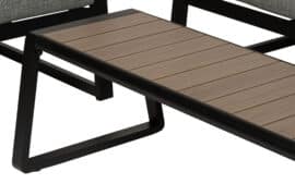 Penwood 3+1+1 m/bord - sort/valnøtt