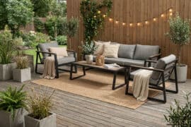 Alternative view of Penwood 3+1+1 m/bord - sort/valnøtt