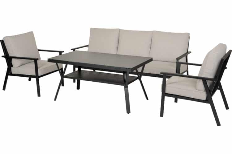 Almeria sofagruppe 3+1+1 m/bord - antrasitt
