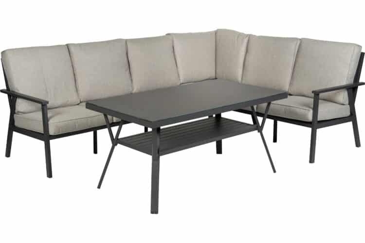 Almeria hjørnesofa m/bord- antrasitt
