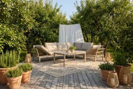 Alternative view of Arkolla hjørnesofa m/bord - sand