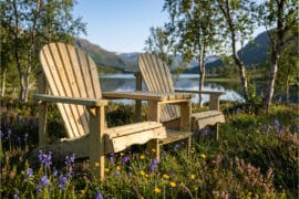 Alternative view of Breive duobenk - Impregnert furu