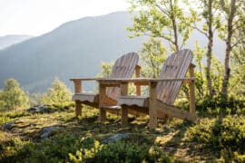 Alternative view of Breive duobenk - Brunimpregnert furu