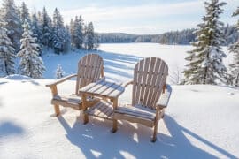 Alternative view of Breive duobenk - Brunimpregnert furu