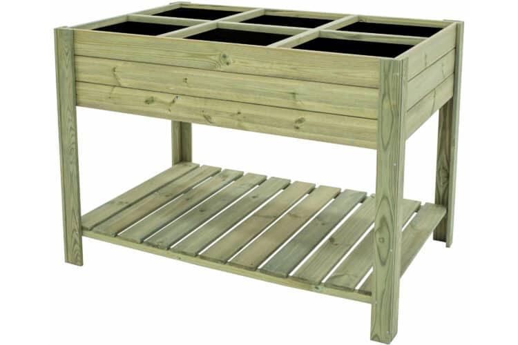 Plantekasse 120 med 6 rom - impregnert furu