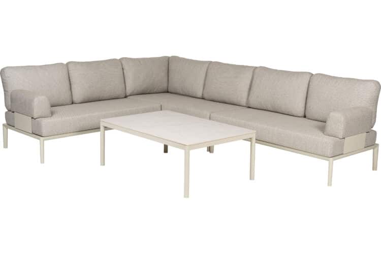 Miami hjørnesofa med bord - krem - Vareprøve
