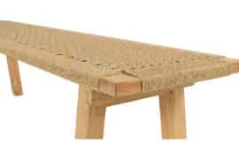 Admiral benk 180 - Natur m/flettet topp - Vareprøve