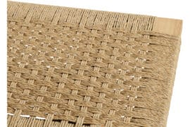 Admiral benk 180 - Natur m/flettet topp - Vareprøve