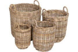 Rattan­kurver med bærehåndtak 4 stk - Vareprøve