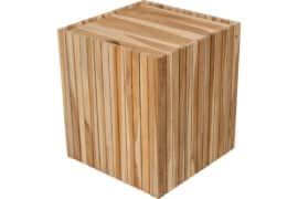 Skittentøyskurv i teak med lokk - Vareprøve