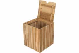 Alternative view of Skittentøyskurv i teak med lokk - Vareprøve