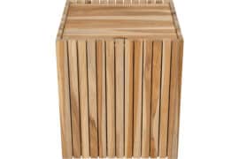 Skittentøyskurv i teak med lokk - Vareprøve