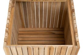 Skittentøyskurv i teak med lokk - Vareprøve