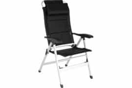 Siena campingstol høy rygg m/pute - sort - Vareprøve