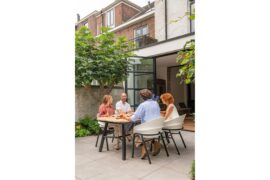 Tubb spisebord alu/teak