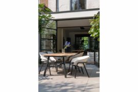 Tubb spisebord alu/teak