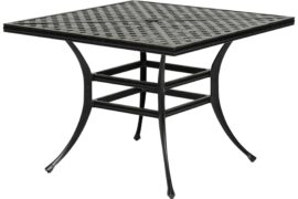 Preston spisebord 102x102 - Riven Grey