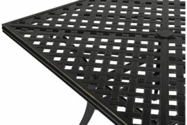 Preston spisebord 102x102 - Riven Grey