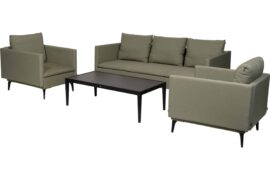Hunter sofagruppe 3+1+1 med bord – Sunbrella almond