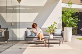 Alternative view of Hunter 3-seter sofa - Sunbrella flanelle