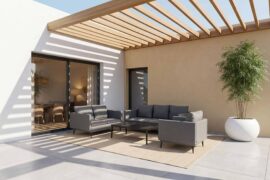 Alternative view of Hunter sofagruppe 3+2+1 med bord – Sunbrella flanelle