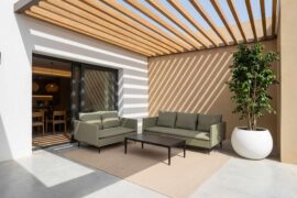 Alternative view of Hunter sofagruppe 3+2 med bord – Sunbrella almond