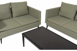 Hunter sofagruppe 3+2 med bord – Sunbrella almond