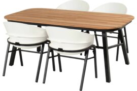 Tubb spisebord alu/teak