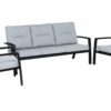 Canberra sofagruppe 3+1+1 - carbon black