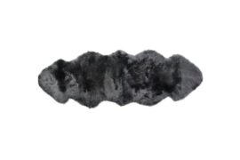 Store Naturlige Saueskinn - Doublerug - Mørk grå