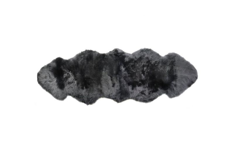 Store Naturlige Saueskinn - Doublerug - Mørk grå