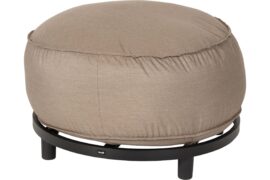 Emma Puff - Sunbrella Taupe Chiné
