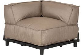 Emma Hjørnemodul - Sunbrella Taupe Chiné