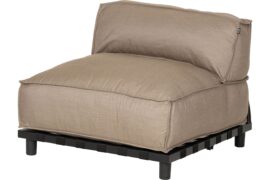 Emma Stol uten arm - Sunbrella Taupe Chiné